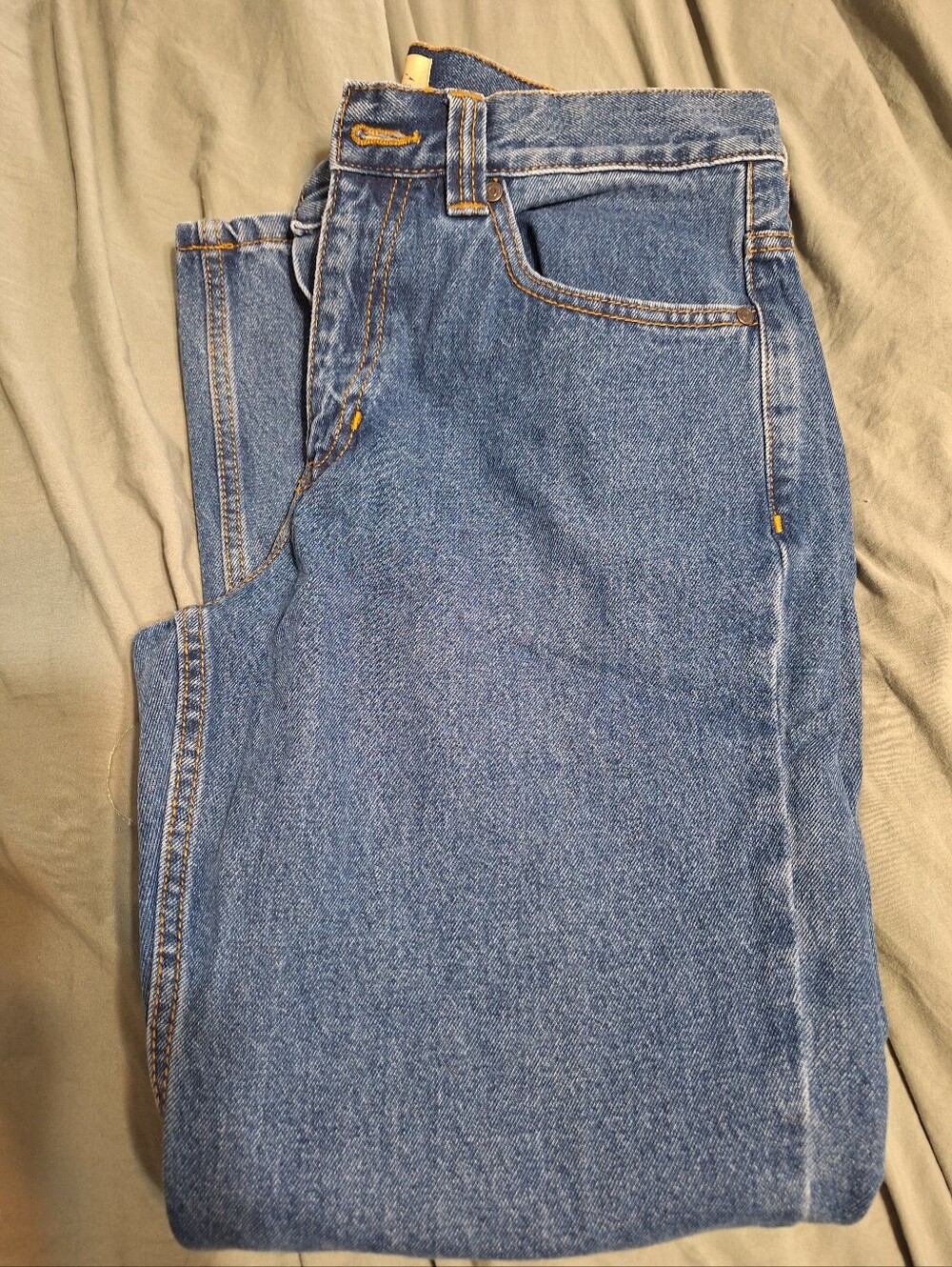 Men's Straight Fit Blue Denim Jeans